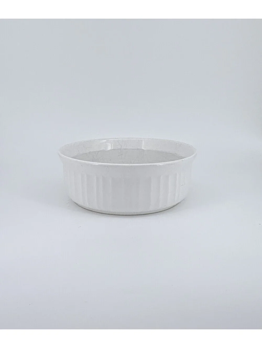 CorningWare Stoneware Ramekin Souffle Baking Dish French White